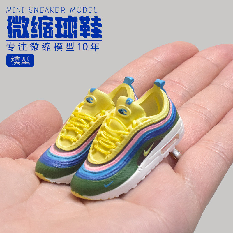 1 / 6 Mini Sneaker Model zk5 Bruce Lee mag Corduroy Giày Mẫu Máy Tính Để Bàn Đồ Trang Trí Cá Tính aj
