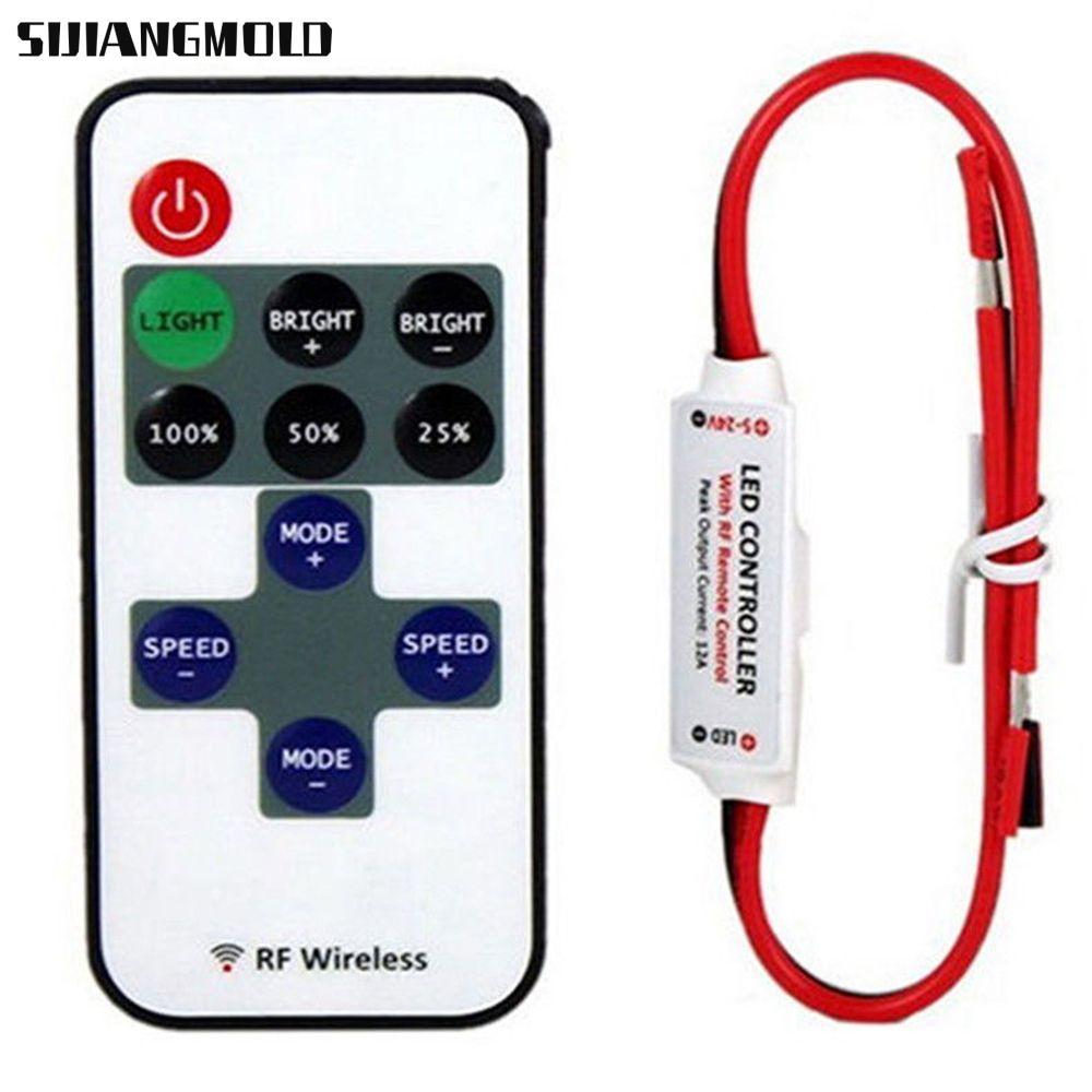 SIJIANGGMOLD LED Strip Light Switch Top Mini Inline RF Wireless