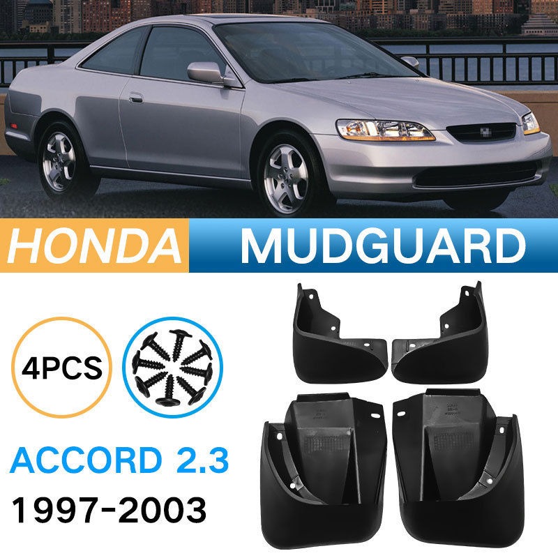 ❈ ❈ -Leather Mud Flaps Splash Guards cho 1997-2003 Honda Accord 2.3 thế hệ thứ 6 Fender Protector