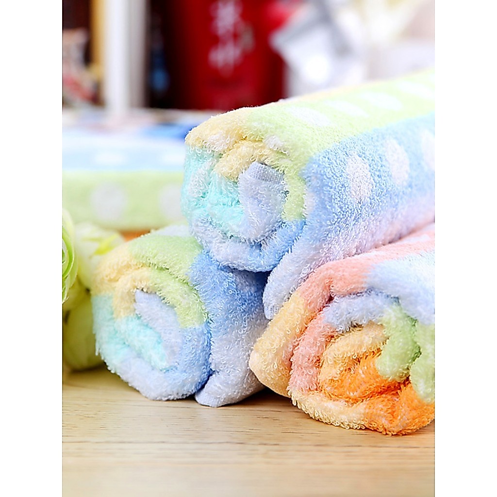 Jieyu Mềm Trẻ Em Khăn Bán Chạy Cotton Nguyên Chất Chấm Bi Vuông Khăn FR04-011W-1 Khăn Trung Bình Cổ 