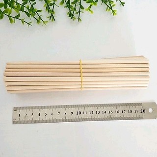 Que kem gỗ tròn 50 que, que tre trang trí