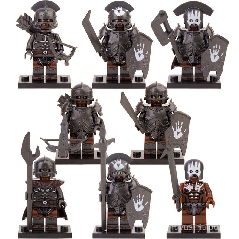 Magic Ring King Strong Orc Berserker KT1033 Người lính thời trung cổ Khối xây dựng lắp ráp giáo dục 