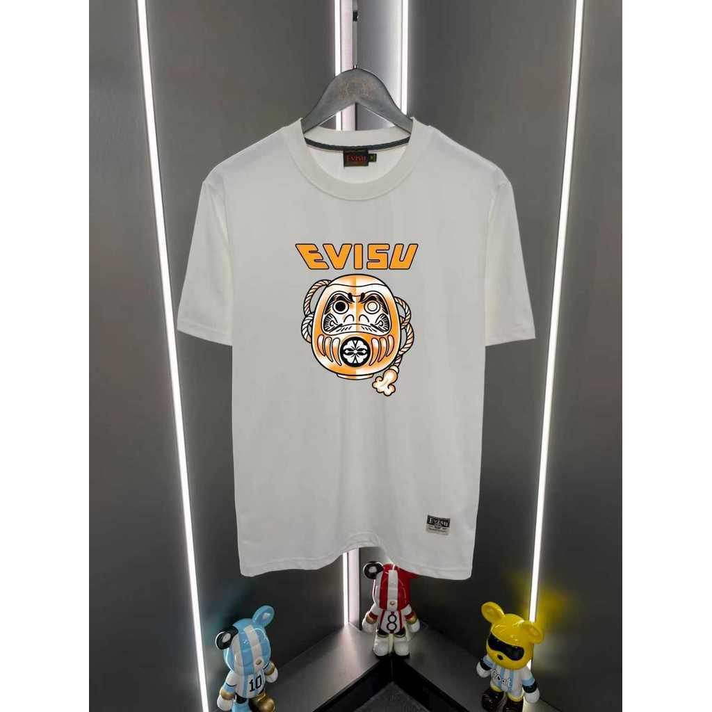 Evisu Nam Nữ In Hình Áo Thun Đi Làm Áo Thun Cặp Đôi Áo Thun Cao Cấp Phù Hợp Với Quần Áo Nam 100 Cott