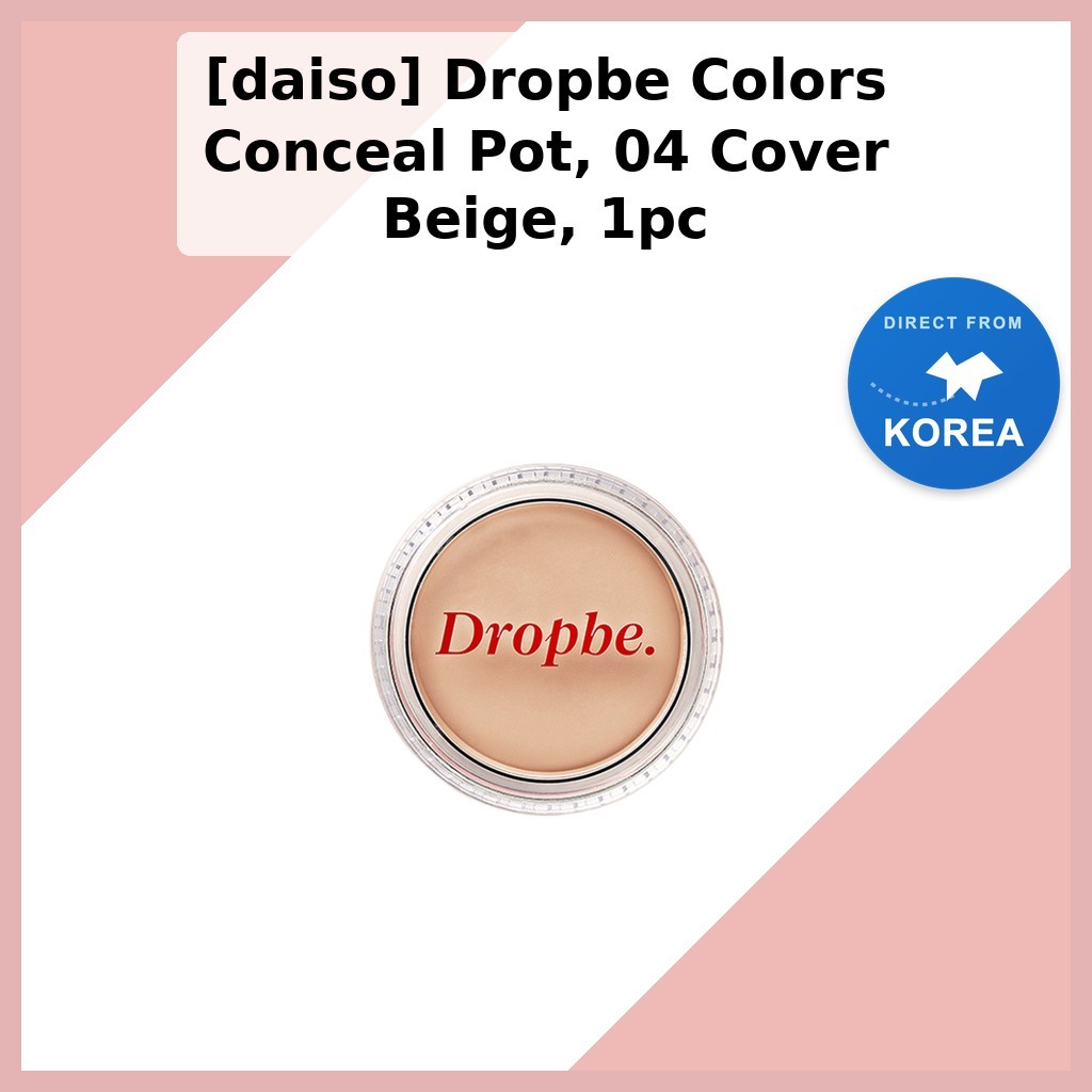 [daiso] Chậu che khuyết điểm màu Dropbe, 04 nắp màu be, 1 cái/ Kem che khuyết điểm Hàn Quốc/ Bảo hiể