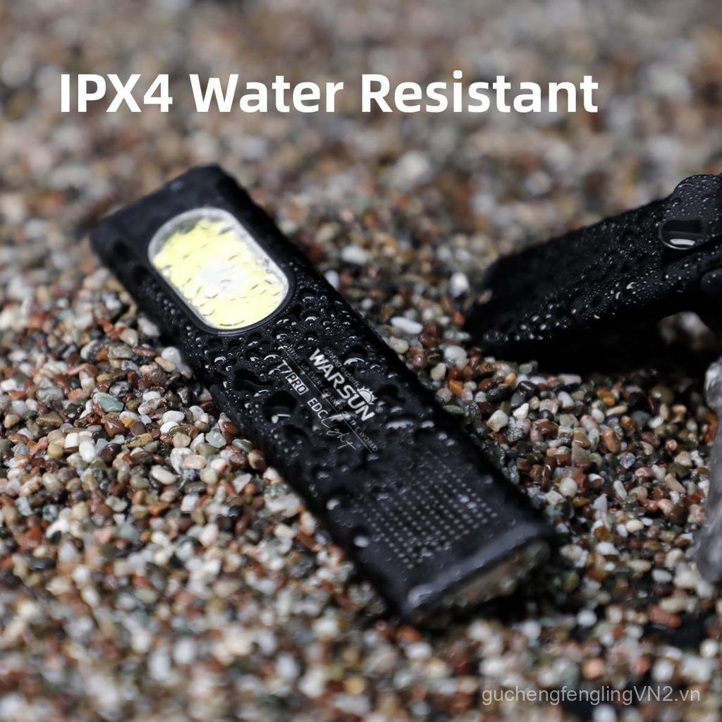 Đèn pin EDC có thể sạc lại WARSUN T7, Đèn pin bỏ túi mỏng có kẹp & đế từ tính, Đèn LED di động để ma