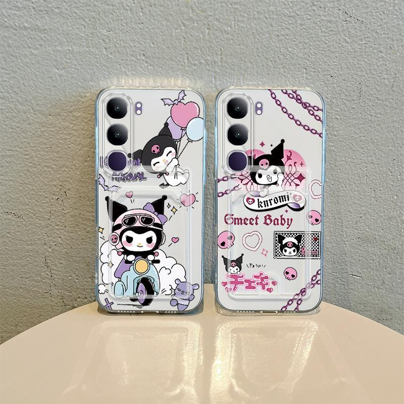 Hộp Đựng Thẻ VIVO Y19S Y19s Pro Y04 Y04S Y29S Kuromi Trong Suốt