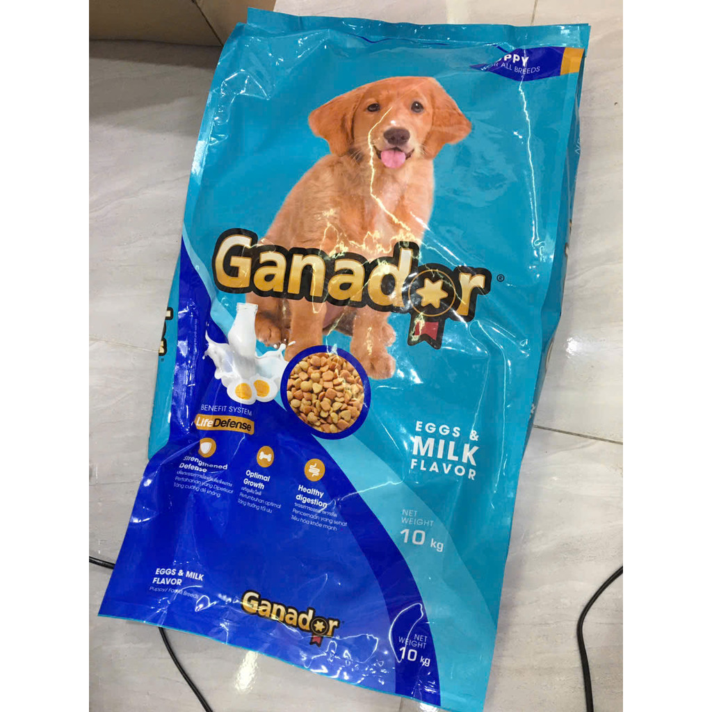 [HỎA TỐC] [BAO 10KG XÁ SIÊU HỜI] Ganador Puppy Egg&Milk Flavor-Bao 10kg-Thức ăn chó