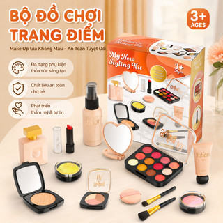 Bộ Đồ Chơi Mô Phỏng Trang Điểm,Trẻ Em Nhà Chơi Bé Gái,Set Make Up Giả Không Màu,An Toàn Tuyệt Đối