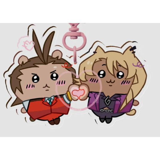 KLAVIER GAVIN, APOLLO JUSTICE, Ace Attorney Fanart Acrylic HEART Keychain Cute 5