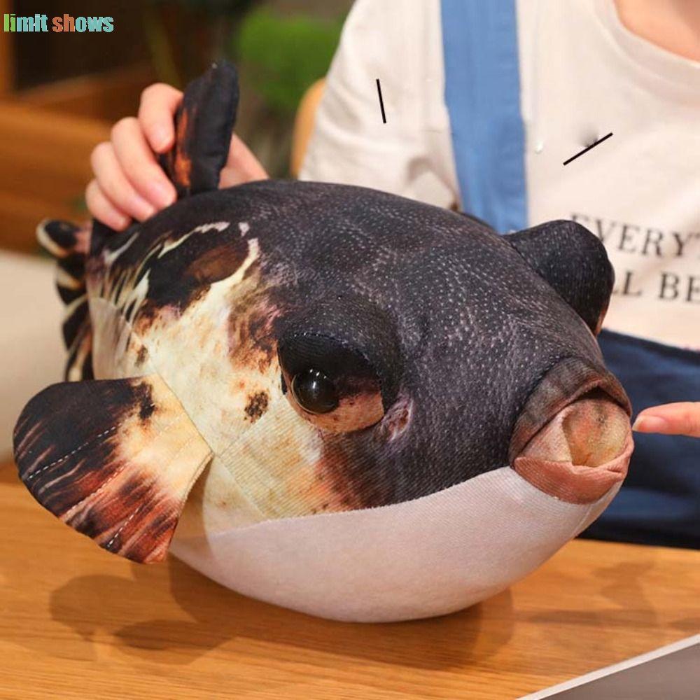 LIMIT SHOWS Puffer Fish Plush Mặt dây chuyền, Đồ chơi nhồi bông Búp bê ngủ Mô phỏng Puffer Fish Plus