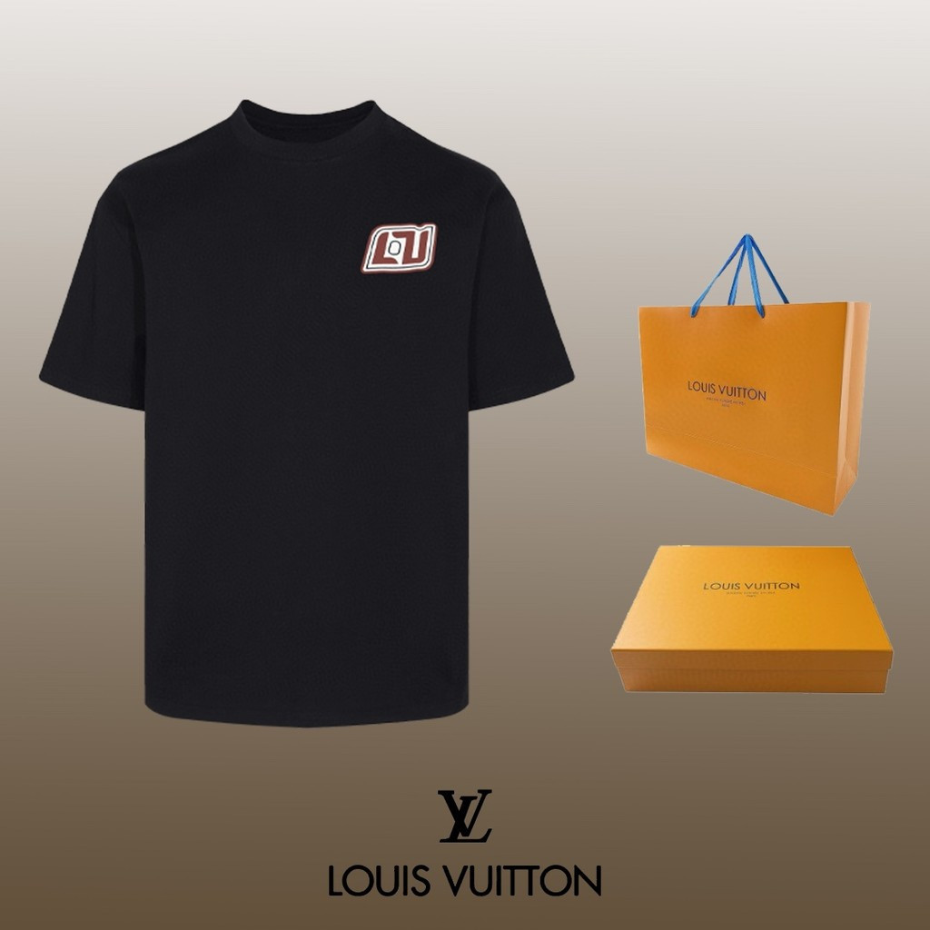 2026 Louis Vuitton / Louis Vuitton Áo thun nam nữ in hình ngắn tay hợp thời trang Áo thun đi lại Áo 