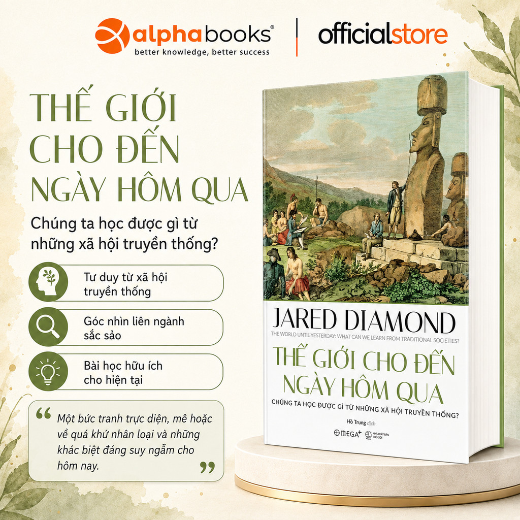 Sách - Thế Giới Cho Đến Ngày Hôm Qua (The World Until Yesterday) - Jared Diamond (Omega Plus)