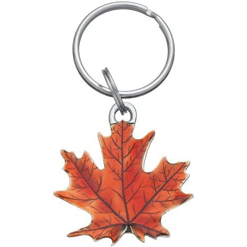 Móc khóa lá phong DANFORTH, Móc khóa mùa thu / mùa thu, Key Fob, Pewter thủ công, Sản xuất tại Mỹ