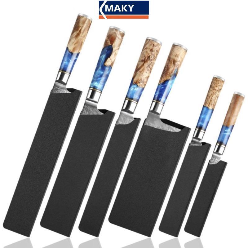 Dao Đầu Bếp Cao Cấp MAKY Có Vỏ 8 Inch Santoku Sashimi Sushi Cleaver Dụng Cụ Cắt Lát Đa Năng Cho Bếp 
