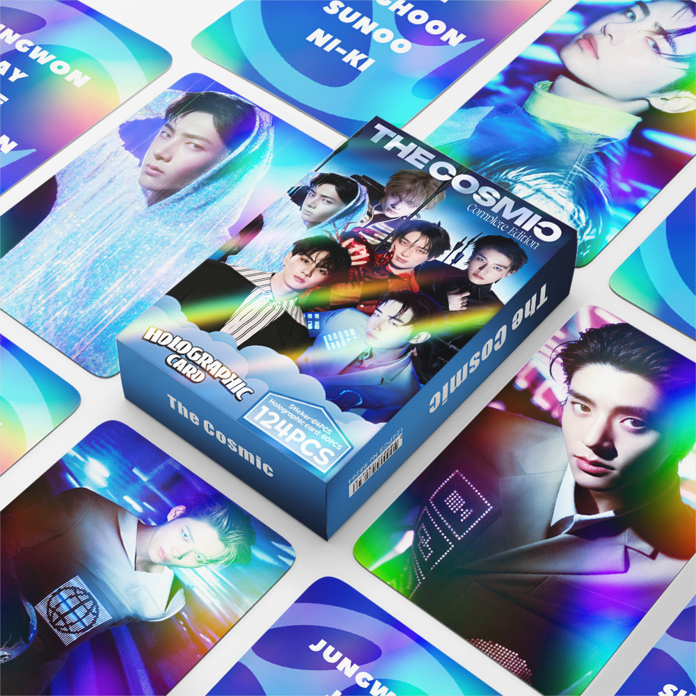124 Thẻ Laser ENHYPEN < Vũ trụ > Thẻ Flash Mini Sticker Star LOMO Card