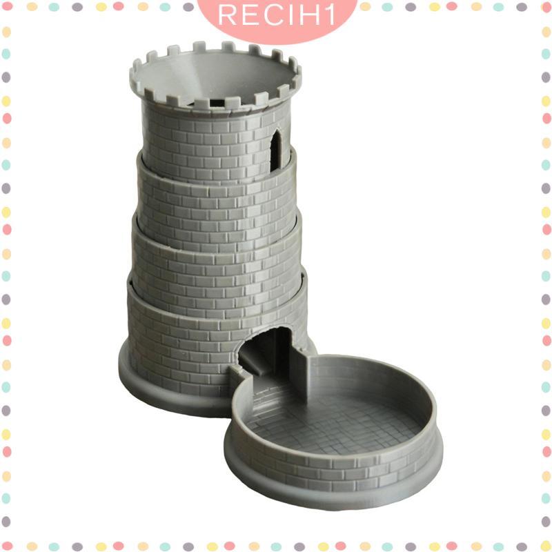 Dice Rolling Tower Phụ kiện khay nhựa có thể gập lại để ngẫu nhiên Trò chơi trên bàn