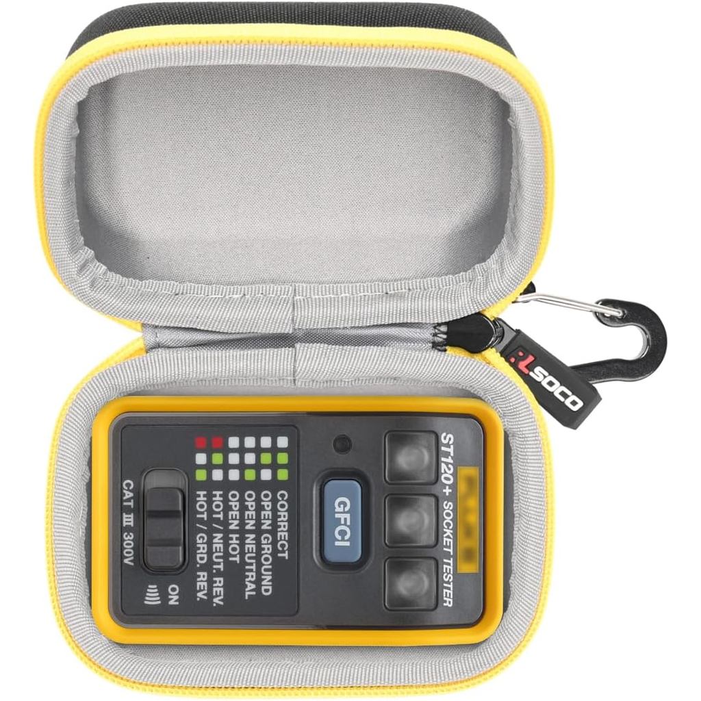 Hộp đựng RLSOCO cho máy kiểm tra ổ cắm Fluke ST120 + / ST120 GFCI (Chỉ có hộp)