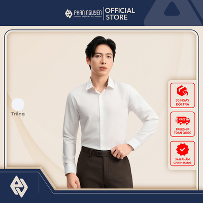 Áo sơ mi nam Phan Nguyễn, chất liệu modal cao cấp, mềm mát, hạn chế nhăn form slim fit SMD.1561