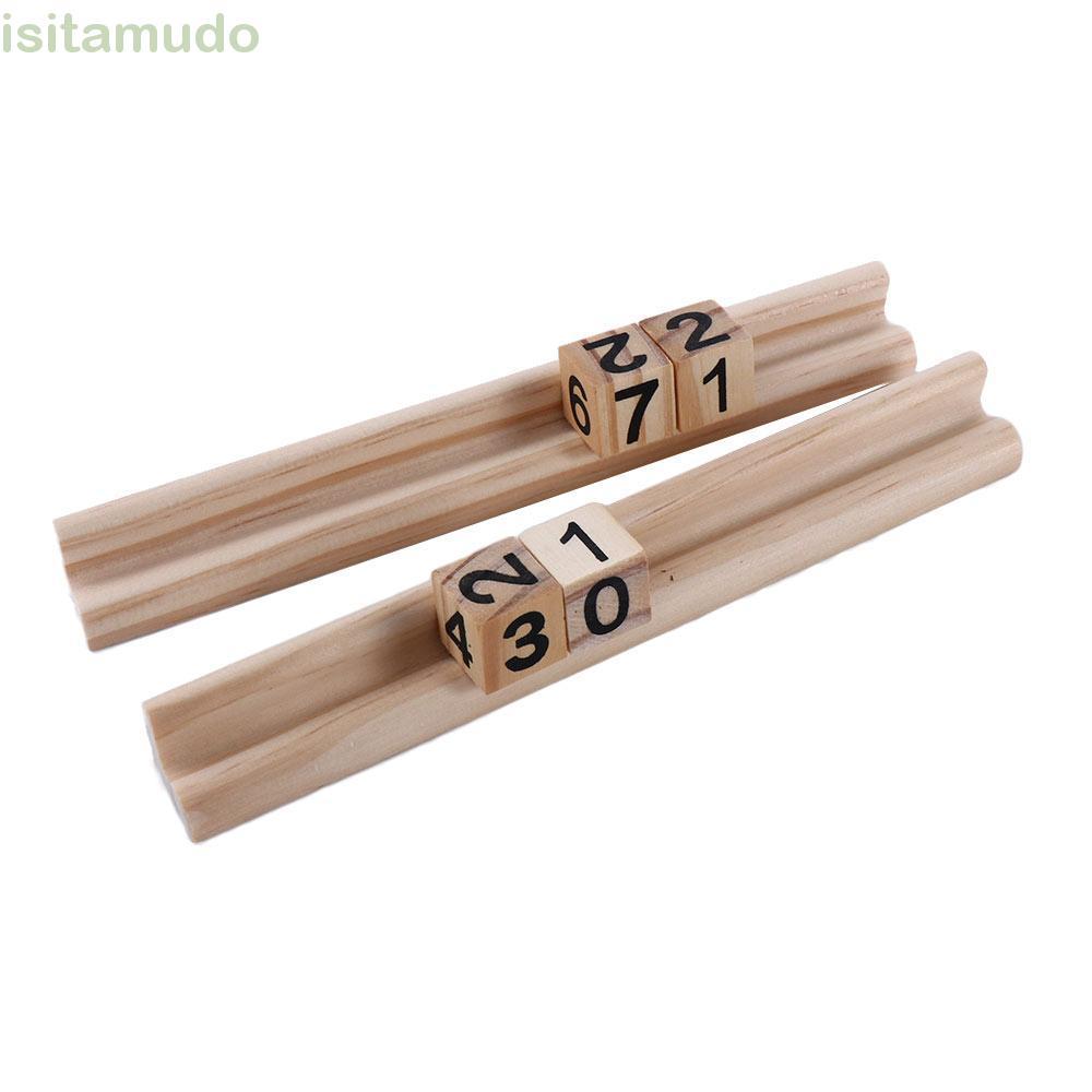 ISITAMUDO Domino Giữ Chân Gà Người Lớn 4 Giá Mahjong Domino Trò Chơi Domino Domino Khay Đựng