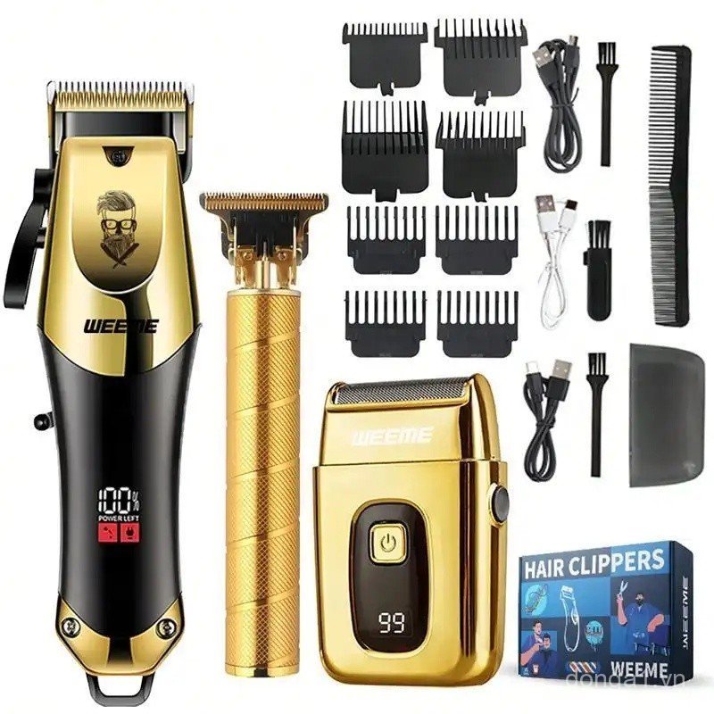 Bộ Tông Đơ Cắt Tóc Điện, 1 Bộ Tông Đơ Cắt Tóc & Combo Tông Đơ T-blade, Bộ Tông Đơ Cắt Tóc Không Dây 