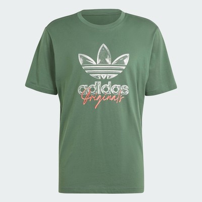 adidas Phong cách sống Áo Thun Ngắn Tay Training Supply Nam màu xanh lá IS0228