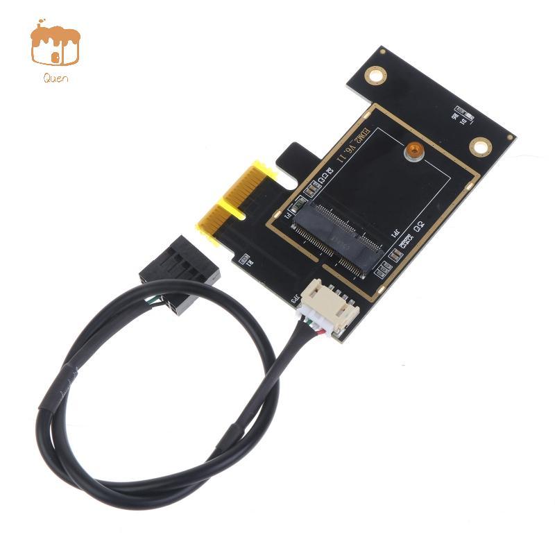 Thẻ Wifi Quen PCI-E 1X sang cho M 2 NGFF Bộ chuyển đổi WI-FI để bàn cho AX200 9260AC 8260AC 7265AC 7