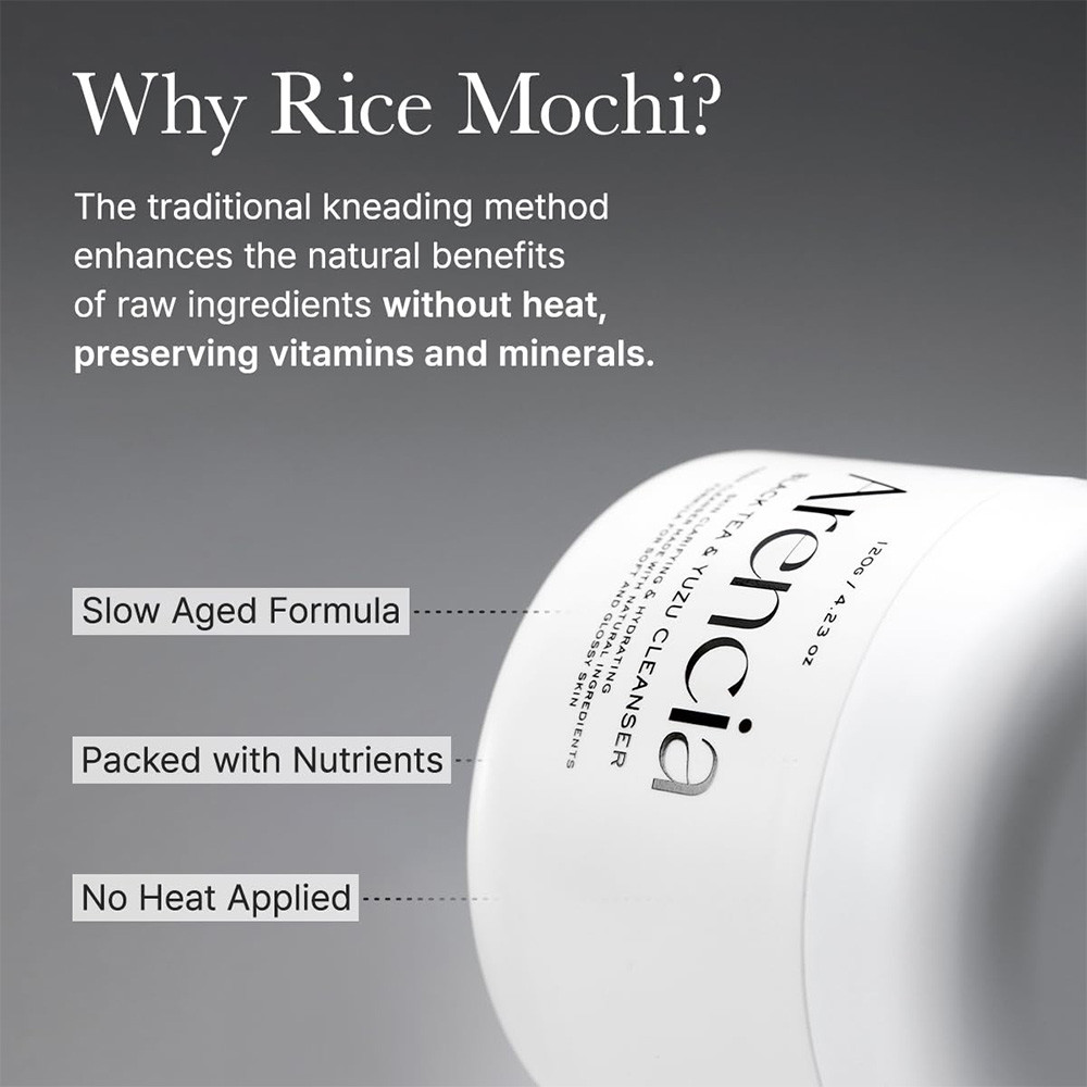 Arencia Black Tea Mide Mochi Cleanser | Black Tea Cleansing Mask, Gentle Pore Detox