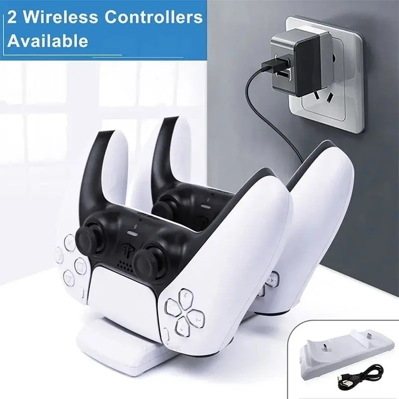 Sạc Nhanh Kép Cho PS5 Bộ Điều Khiển Không Dây USB Type-C Đế Sạc Đế Đế Đế Cho Sony PS5 Tay Cầm Chơi G
