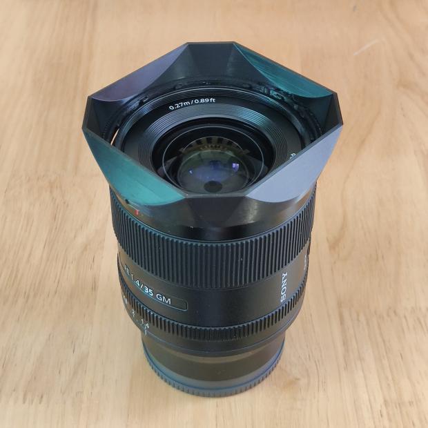 Tự Chế Thích Hợp Cho SONY SONY FE 1.4 / 35 GM SEL35F14GM Ống Kính Vuông Hood