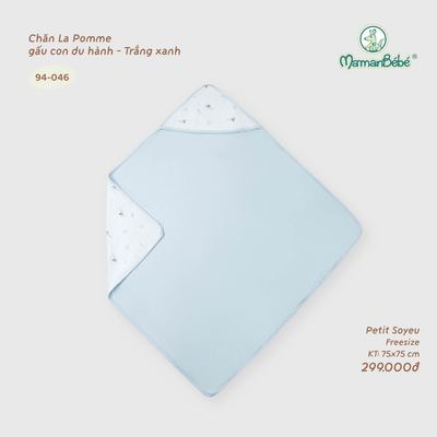 Chăn La Pomme gấu con du hành - Sợi Petit Soyeu thoáng mát - Bé trai - Freesize