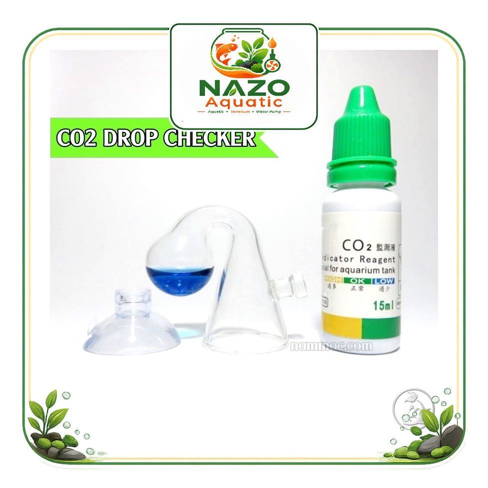 CO2 Drop Checker | Bộ Test CO2 [gồm phễu & dung dịch] | Tools Kiểm Tra Nồng Độ CO2 Cho Bể Thuỷ Sinh 