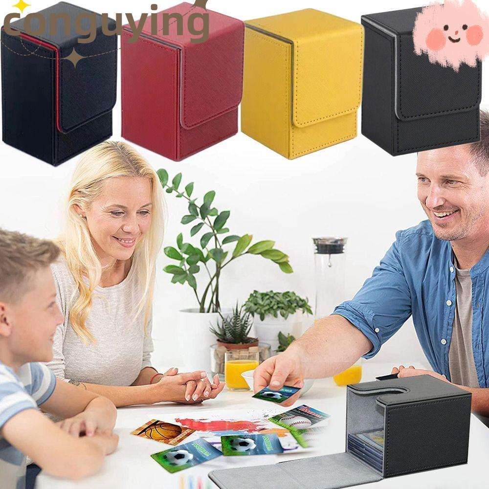 CONGUYING Game MTG Trading Card Holder, Organizer Storage Deck Box, Collection Box Protectors PU Col