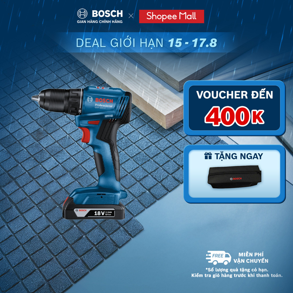Máy khoan vặn vít dùng pin Bosch GSR 185-LI