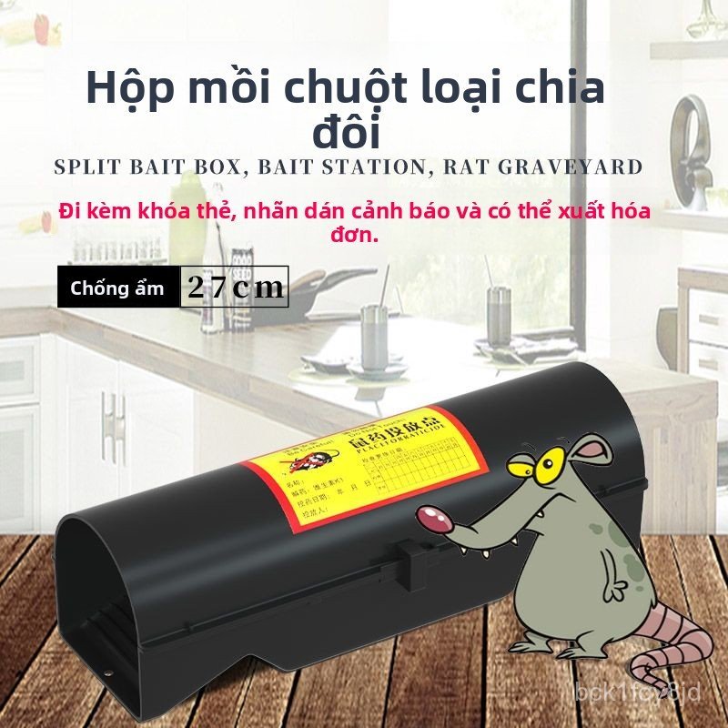 Hộp bẫy chuột chia tách trạm bả thuốc diệt chuột an toàn hiệu quả sạch sẽ