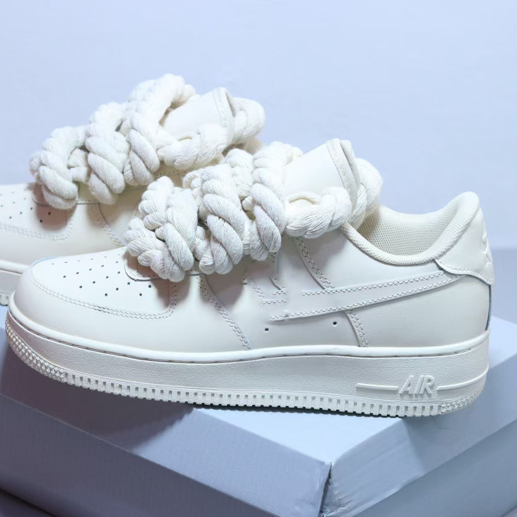 Air Force1 '07Low Dày Dây Giày Air Force One Fly Low-Top Giải Trí Thể Thao Chạy Bộ Nam Nữ Giày