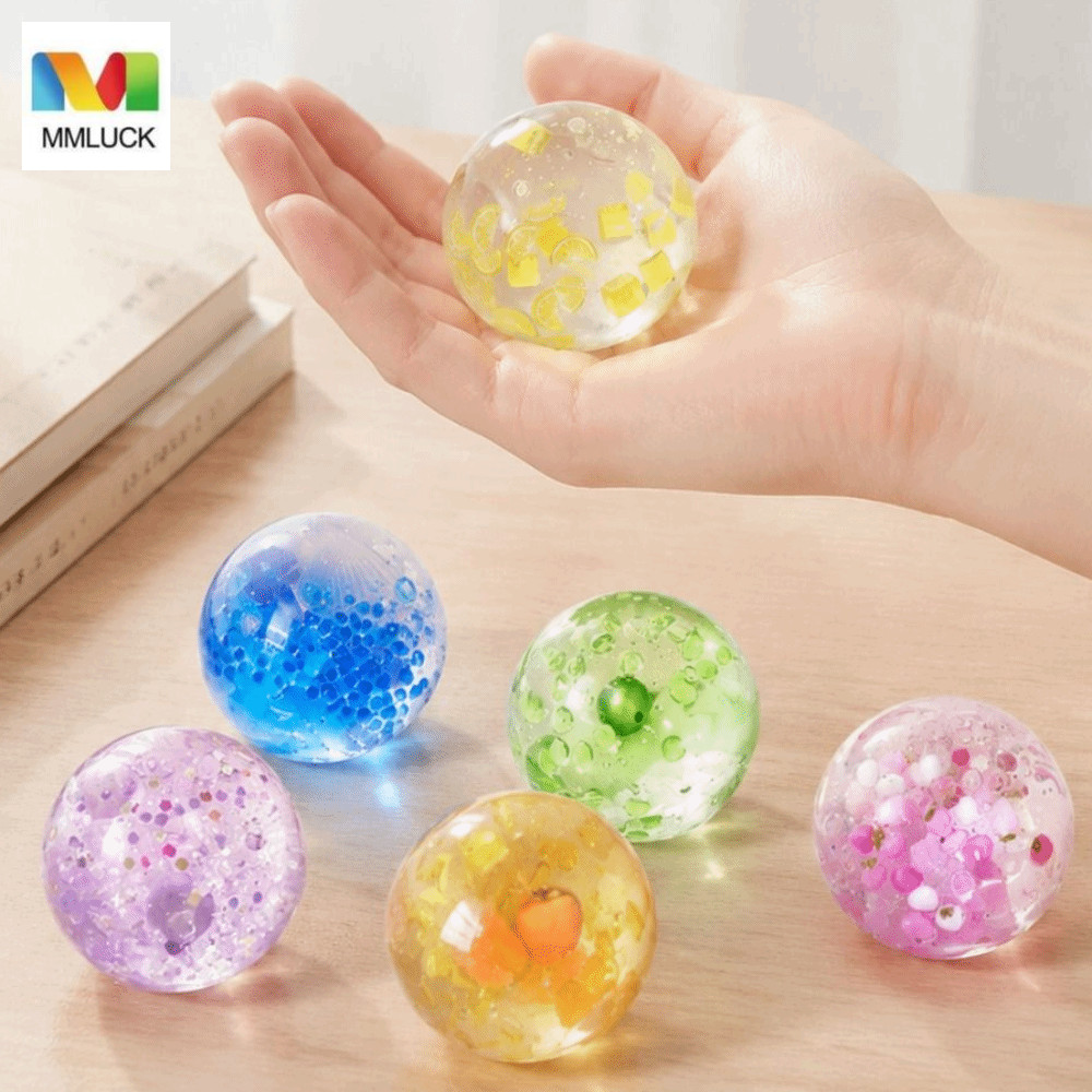 Đồ chơi bóp nhanh MMLUCK Ball, Đồ chơi Squishy Fidget Fidget Fidget Fidget, Sáng tạo lấp lánh Pinch 