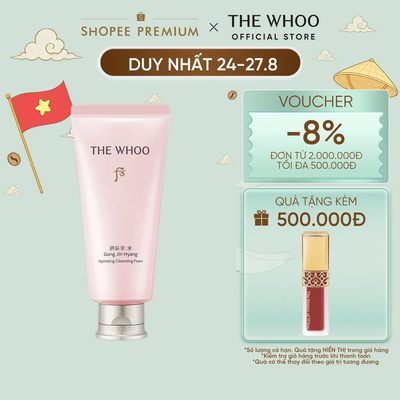 [THE WHOO OFFICIAL] Sữa rửa mặt cấp ẩm sạch bụi mịn The Whoo Gongjinhyang Hydrating Cleansing Foam 180ml