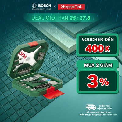 Bộ mũi khoan và vặn vít Bosch X-Line 34 món 2607010608