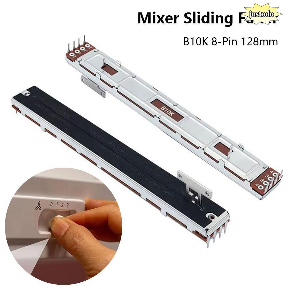 JUSTO 1 Cái Máy Trộn Fader, B10K 8 Chân Chữ T Trượt Fader, Nhựa Trượt Thẳng Bền Đẹp 128mm Thanh Trượ