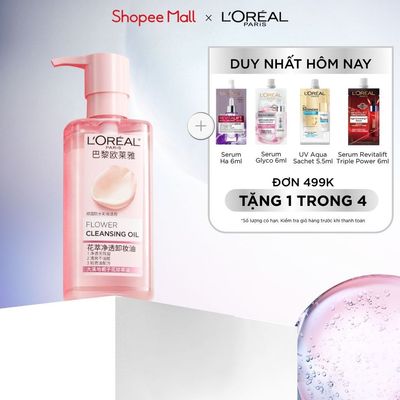 [MỚI] Dầu tẩy trang hương hoa giúp loại bỏ dầu thừa, bụi bẩn và lớp trang điểm L'Oréal Paris Flower Cleansing Oil 250ml