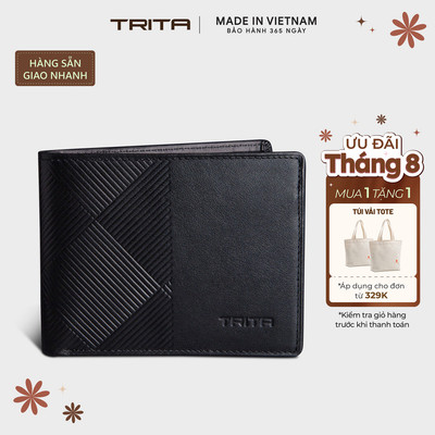 Ví nam da bò Trita (Thời trang nam dáng ngang - Ví da RVN05) Bagsmart