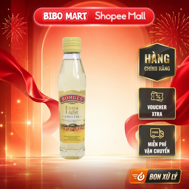 [LIVE] Dầu Olive Borges Nguyên Chất Không Mùi Chai 250ml - BM002.2