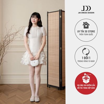 Đầm Cổ Bèo Nhún 4 Tầng 1F46.2512. Đầm Tơ Dáng Ôm Đuôi Cá Tiểu Thư Dự Tiệc Thanh Lịch. Đầm Nàng Thơ Điệu Đà Nữ Tính JM
