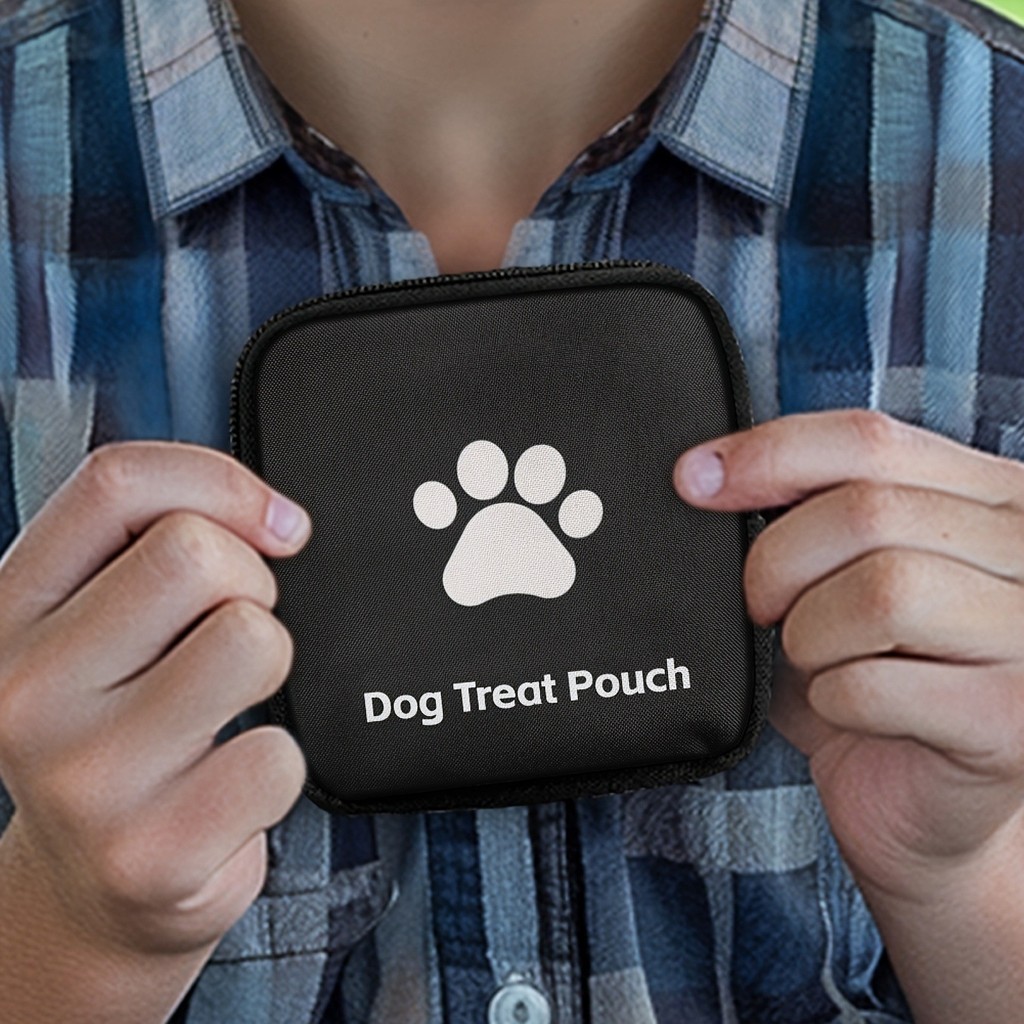 Dog Paw In Dây Kéo Ví Đựng Tiền Xu Nhẹ Chống Thấm Nước Oxford Túi Bảo Quản Cho Thức Ăn Cho Thú Cưng 