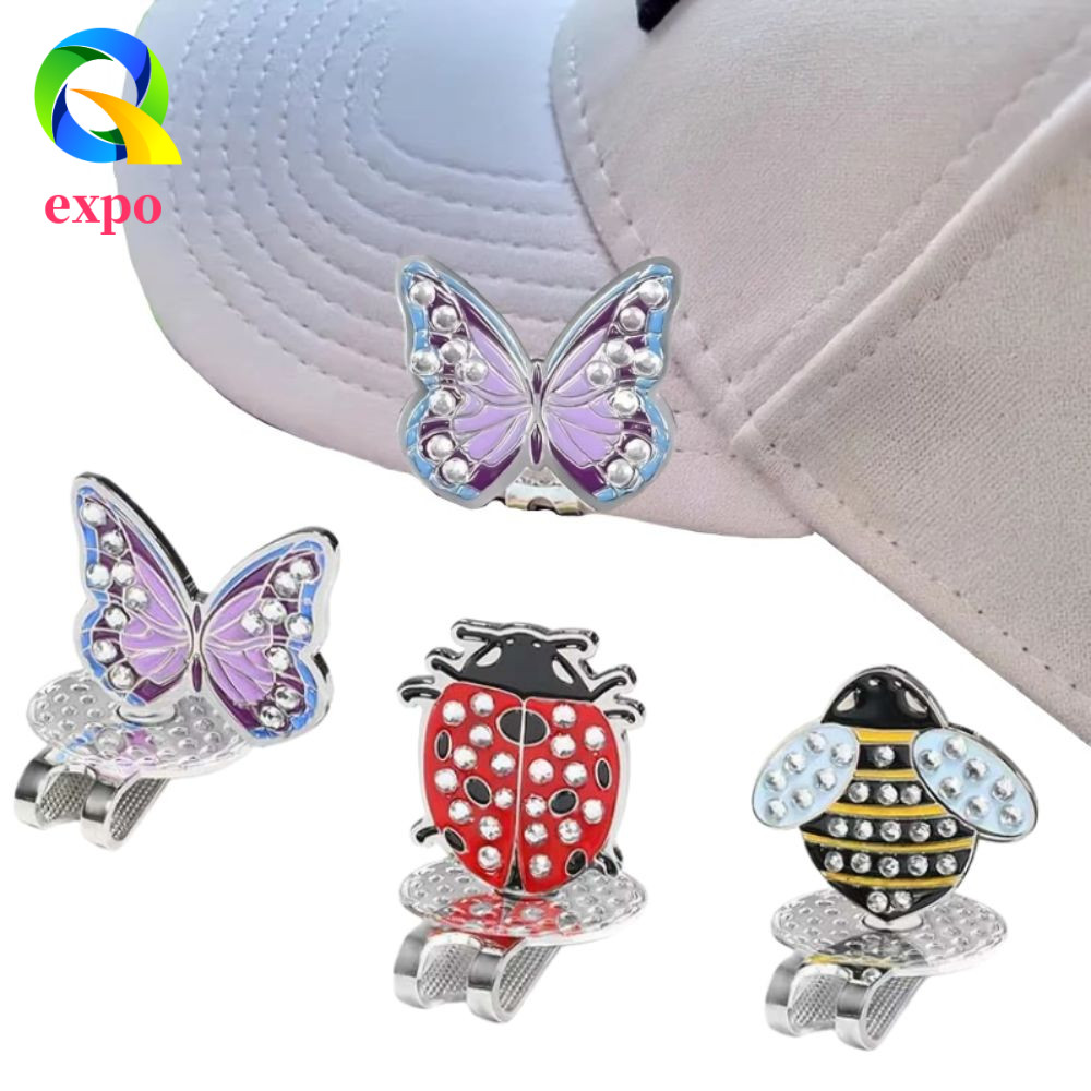 EXPO LIMIT Kẹp Mũ Golf, Dấu Bóng Golf Hình Bướm, Vị Trí Bóng Thể Thao Ngoài Trời Côn Trùng Ong Kim L