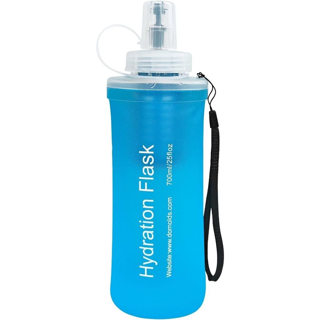 GUYI 700ml Collapsible Water Filter Bottle, Removes Impurities, BPA Free, Ultralight for Hiking, Cam