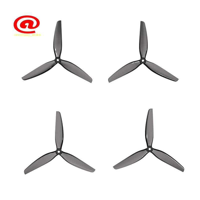 Cánh quạt ba cánh 7,5 Inch 4 đạo cụ CW / CCW màu xám trong suốt cho máy bay không người lái đua FPV 