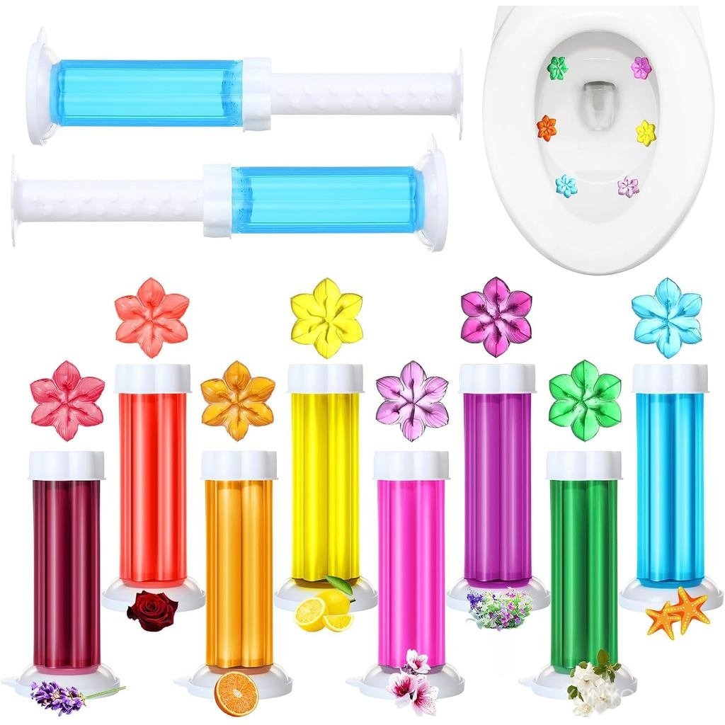 8 Pcs Toilet Gels 112 Count 8 Kinds Flower Stamp Bowl Gel Scent Toilet Stain Removal Cleaner Air Fre