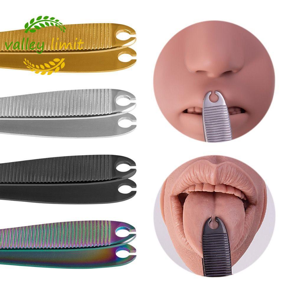 VALLEY LIMIT Body Piercing Tool, Septum Piercing Tool Ear Stud Dermal Forceps, Micro-blooding Thép k