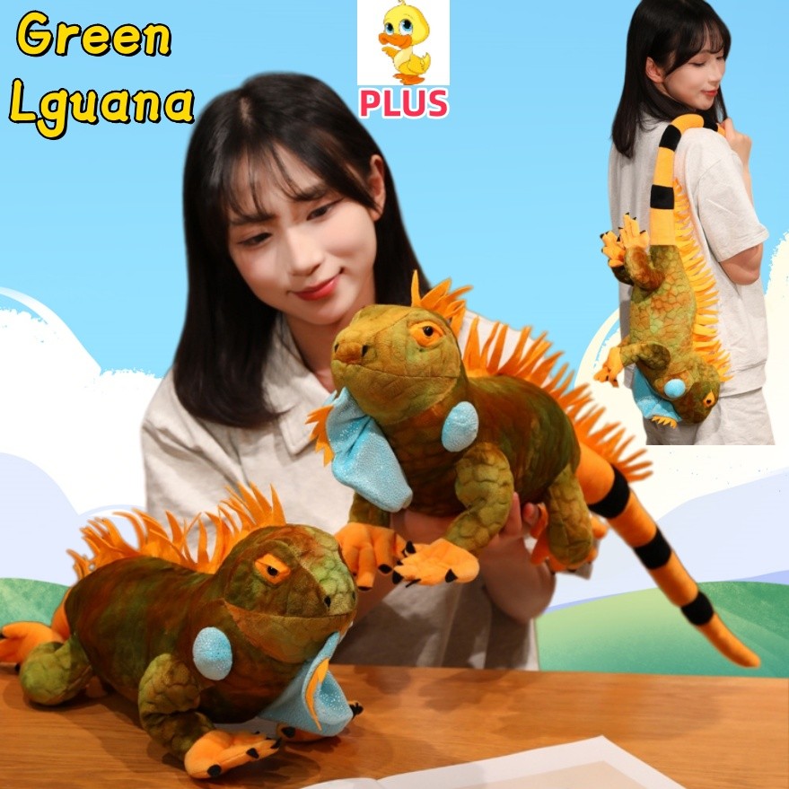 PLUS✨Mới✨Dễ Thương Thằn Lằn Sang Trọng Búp Bê Kawaii Thằn Lằn Sang Trọng Đồ Chơi Mô Phỏng Mỹ Xanh Ig